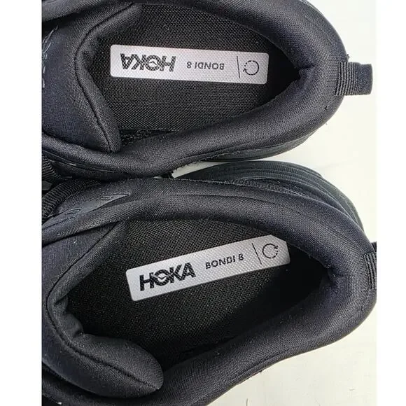Hoka One Bondi Women's Size 9B Black Running Walking Sneaker Nurse Comfort - Picture 7 of 15